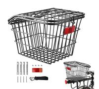 de vélo arrière - de vsélo arrière Noir en métal Noir, Porte-Cargaison à vélo pour Frein à Disque/Support de Frein Non Disque - Rangement Baskett Bike Rack Paniers à vélso à vsélo.
