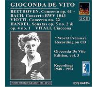 De Vito, Gioconda - Gioconda De Vito Plays 3