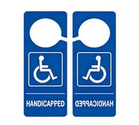 de voiture handicap double face pendentif résistant aux intempéries | Panneau de stationnement handicapé pour les personnes âgées, les soignants, les membres de la famille, les hôpitaux