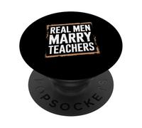 De Vrais Hommes épousent des professeurs Mariage Amusant Entre Enseignants PopSockets PopGrip Adhésif