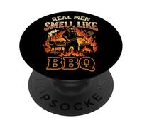 De Vrais Hommes sentent Le Barbecue, drôle de Grill, Fumeur, Robuste, Pitmaster PopSockets PopGrip Adhésif