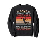 De Vrais papys Jouent au Pickleball Puis Font Une Sieste Amusante Sweatshirt