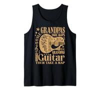 De vrais papys jouent de la guitare puis font une sieste avec un guitariste amusant Débardeur