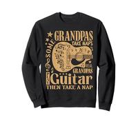 De vrais papys jouent de la guitare puis font une sieste avec un guitariste amusant Sweatshirt