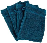 De Witte Lietaer 194695 Stephanie Lot de 4 Gants de Toilette Coton Vert Canard 540 g/m² 15 x 22 x 1 cm