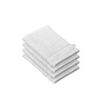 De Witte Lietaer 194700 Stephanie Lot de 4 Gants de Toilette Coton Blanc 540 g/m² 15 x 22 x 1 cm