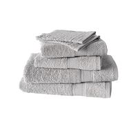 De Witte Lietaer 201391 Set de 2 Gants + 2 Serviettes 50 x 100 cm + 2 Draps de Douche 70 x 140 cm Coton Gris Clair