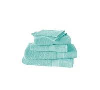 De Witte Lietaer Collection H Set Eponge 2 Gants + 2 Serviettes + 2 Draps de Douche Coton Turquoise 50 x 100 cm