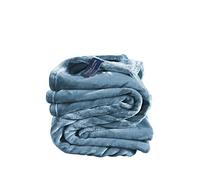 DE WITTE LIETAER Cosy Couverture, Polyester, Bleu Arctic, 150x200