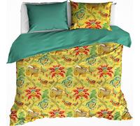 De Witte Lietaer housse de couette coton, Salvador Green-Blue Slate - 240 x 220 + 2x 60 x 70 cm