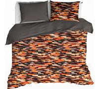 De Witte Lietaer Housse de couette, Rothko Orange Rust - 260 x 240 cm + 2x 60x70 cm - flanelle de coton