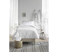 De Witte Lietaer Olivia Parure de lit qualité Satin Coton peigné, Blanc/White, 140x200 cm + 1 taie