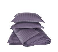 De Witte Lietaer Parure Zygo Housse de Couette + 2 Taies d'Oreiller avec Volant Coton Peigné Lavande 140 x 220 cm