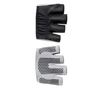 de Yoga Antidérapants en Microfibre pour Femmes, D'entraînement Professionnels Demi-Doigts avec Bande élastique, Conception de Points Adhésifs Antidérapants, 1 Paire X de Yoga (Noir M 18cm /