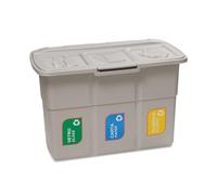 DEA Home ART433 Ecopat Poubelle Polypropylène Gris 75 x 37 x 50 cm