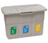 DEA Home ART433 Ecopat Poubelle Polypropylène Gris 75 x 37 x 50 cm