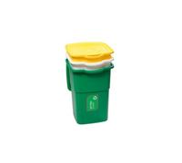 DEA Home ART434 Eco 3 Lot de 3 Poubelles Polypropylène Jaune/Blanc/Vert 39 x 36 x 54 cm