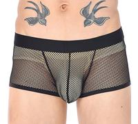 DeaAmyGline Boxer Sexy pour Homme, Shorts Transparent Boxer Homme Culotte en Maille Slip Erotique Tanga Culotte Thongs Lingerie sous-VêTement Slip Respirant ÉLastique Translucide