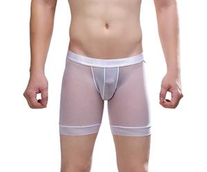 DeaAmyGline Boxer Sexy pour Homme, Shorts Transparent Boxer Homme Culotte en Maille Slip Erotique Tanga Culotte Thongs Lingerie sous-VêTement Slip Respirant ÉLastique Translucide