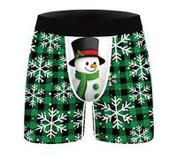 DeaAmyGline Calecon Boxer Homme Noel Calecon Noel Homme Sexy Modèle Boxer Personnalisé Homme sous-Vêtement Drôles Cadeaux De Noël Saint-Valentin Caleçon De Nouveauté Personnalisé
