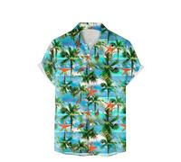 DeaAmyGline Chemise Hawaïenne Homme,Chemise a Fleur Homme Déguisement Hawaïen Humoristiques Chemise Homme Manches Courtes Chemise Homme Ete avec Boutons Casual Ete Plage