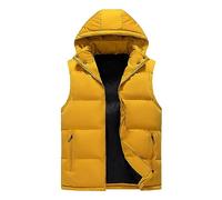 DeaAmyGline Doudoune Homme sans Manche Doudoune Gilet À Capuche Homme Gilet pour Homme À Capuche Amovible Hiver Puffer Blouson Chaud Veste Décontractés Automne Et Hiver