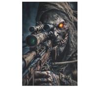 Dead Army Zombie Soldier Puzzles en Bois 1000 Pièces Adultes, Poster Jigsaw Puzzle, Design Unique Jouet ÉduChatif pour Adolescents Et Enfants （78×53cm）