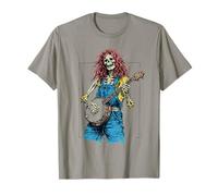 Dead Banjo Player Hippie Bluegrass Skeleton T-Shirt