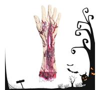 Dead Body Halloween Prop, Severed Hand and Feet, 4x13cm/13.39x5.12 inches 195g Realistic Bloody Body Parts, Horror Decoration Set, Escape Room Haunted House Party Film Photography