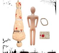 Dead Body Prop, Life-Size Inflatable Halloween Corpse, Realistic Bloody Decoration, Horror Scene Ornament for Yard, Fence, Porch, Garden, Or Crime Scene Party Setup, 32.8 inches