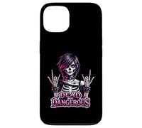 Dead But Dangerous Gothic Girl Rock'n Roll Punk Squelette Coque pour iPhone 13