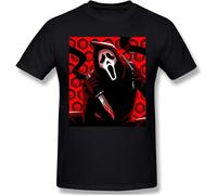 Dead by Daylight Ghostface Men's Cotton Fashion Casual Pattern Round Neck Short Sleeve T-Shirt Black Manches Courtes(X-Large)