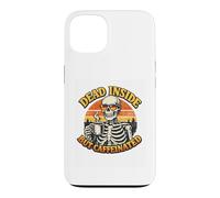 Dead Inside But Caffeinated | Café Squelette rétro Coque pour iPhone 13