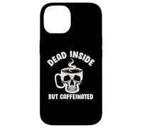 Dead Inside But Caffeinated Skeleton Coffee Lover Baristas Coque pour iPhone 14