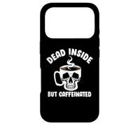 Dead Inside But Caffeinated Skeleton Coffee Lover Baristas Coque pour iPhone 17 Pro