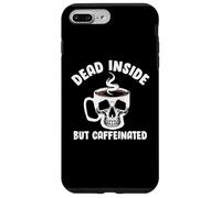 Dead Inside But Caffeinated Skeleton Coffee Lover Baristas Coque pour iPhone 7 Plus/8 Plus