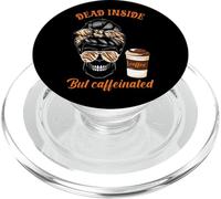 Dead Inside But Caffeinated Skull Coffee Coffee PopSockets PopGrip pour MagSafe
