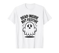 Dead Inside But Festive Ghost Halloween Introverti T-Shirt Graphique avec Valeur