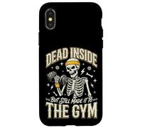 Dead Inside But Still Made It to The Gym Culturiste Coque pour iPhone X/XS