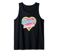 Dead Inside Heart Retro Esthétique Pastel Rainbow Graphic Débardeur
