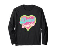Dead Inside Heart Retro Esthétique Pastel Rainbow Graphic Manche Longue
