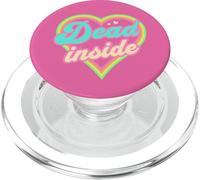 Dead Inside Heart Retro Esthétique Pastel Rainbow Graphic PopSockets PopGrip pour MagSafe
