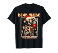Dead Inside mais c'est Noël - Skull X-Mas Rock Music T-Shirt