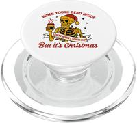 Dead Inside Motif Squelette de Noël pour maladie Chronique PopSockets PopGrip pour MagSafe