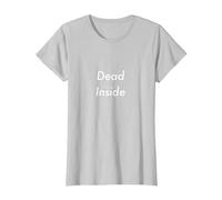 Dead Inside T-Shirt, Femme, Argent, 3XL