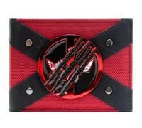 Dead Pool et Wolverine Emblème de Fente C'est Quoi Ton Super-Pouvoir Portefeuille Bi-Fold Porte-ID & Cartes, Rouge