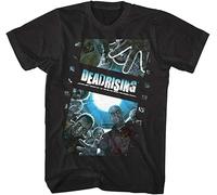 Dead Rising Zombie Film Reel Men's T T-Shirts à Manches Courtes Capcom Horror Survival Game Tee Merch Black(XX-Large)