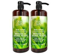 Dead Sea Collection Tea Tree Savon liquide pour les mains - Lot de 2 (67,6 onces) - Gel hydratant pour les mains avec pompe - Nettoyant nourrissant pour les mains