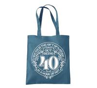 Dead Set Studio Sacs cadeaux pour 40e anniversaire - Idée fourre-tout en toile pour femme née en 1985, sac isotherme pour femme de 40 ans, Airblue, 10 L