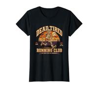 Dead Tired Running Club Funny Squelette Runner T-Shirt